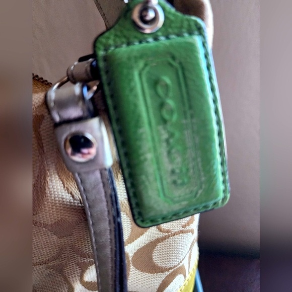 COACH Gallery Signature Hobo Multicolored Striped Shoulder Bag w/ COA, EUC - Picture 5 of 11